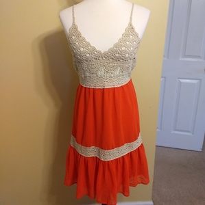 Flying Tomato crochet lace sundress sz small EUC